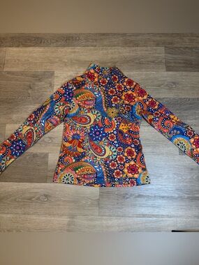 Colorful Paisley Long-Sleeve Top - Multicolor